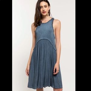 POL RACERBACK BABYDOLL DRESS